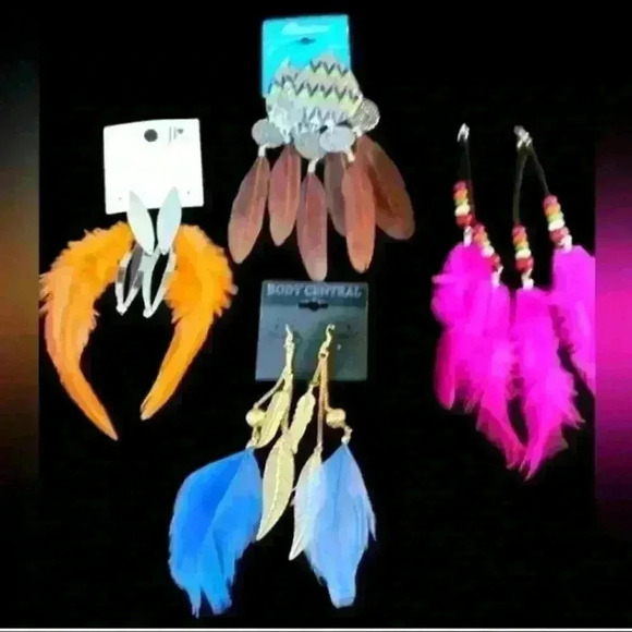 Assortment of feather earrings - Picture 3 of 3